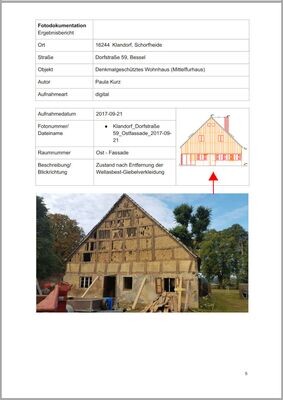 Denkmalschutzrechtliche Dokumentation des Naturhauses Schorfheide