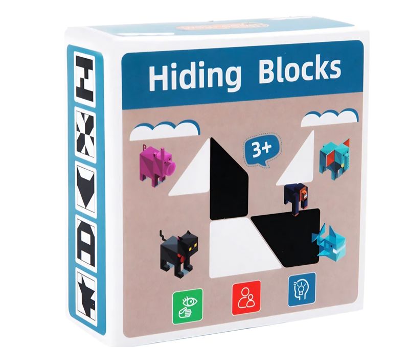 Wooden 3D Hiding Block Puzzle Toy