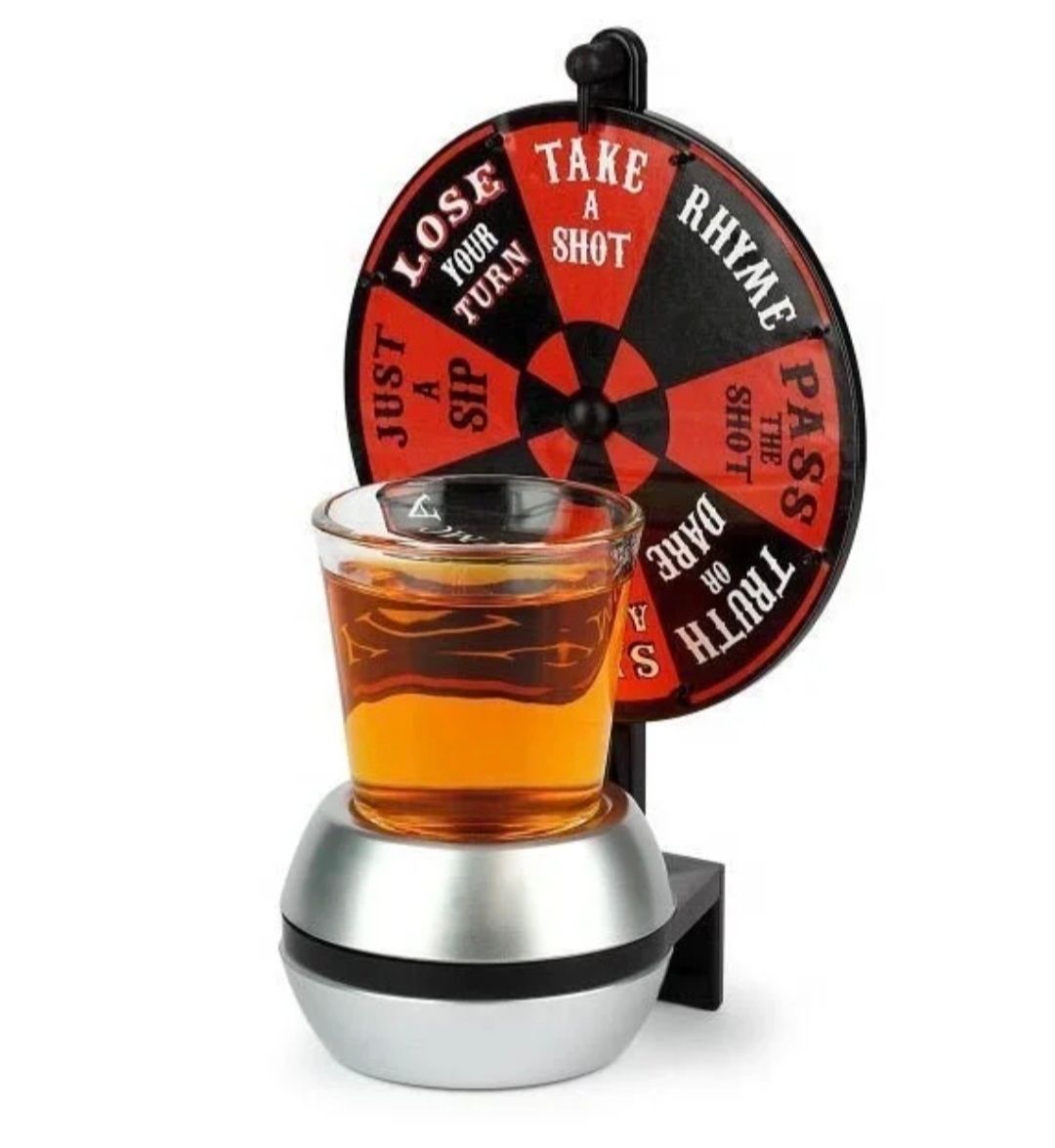 Spin-the-Wheel Drinking Game (Single Glass)