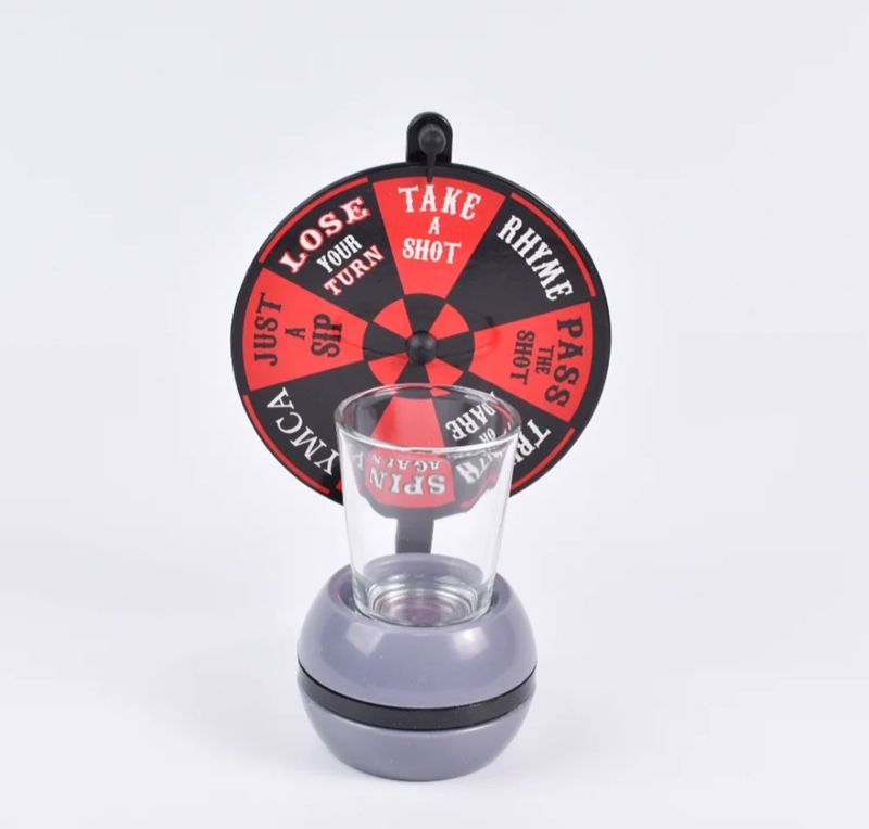Spin-the-Wheel Drinking Game (Single Glass)