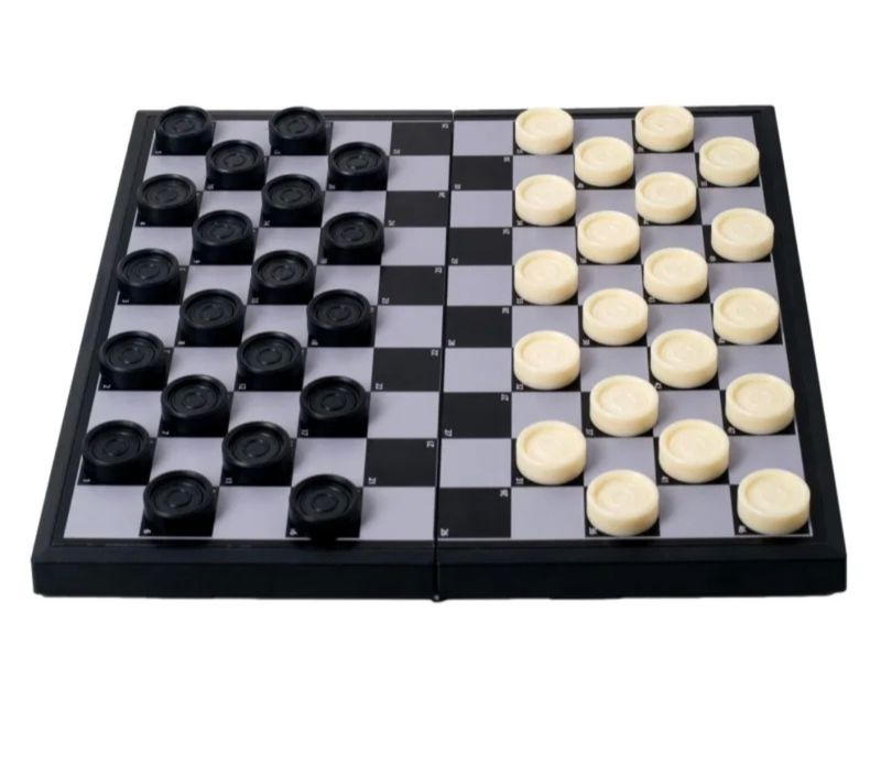 Portable Magnetic Checkers/ Draughts game