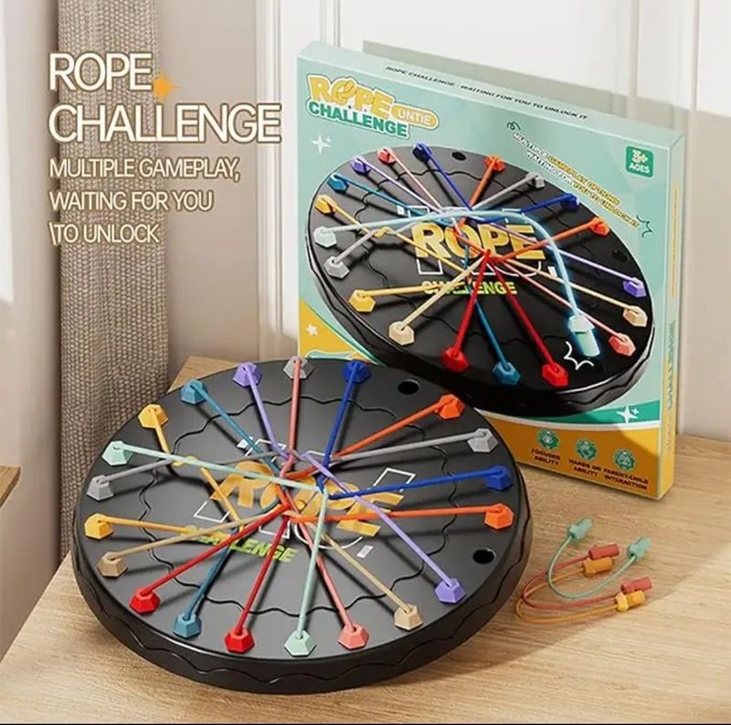 Brain Knots Rope Untangling Stack Puzzle Board Game