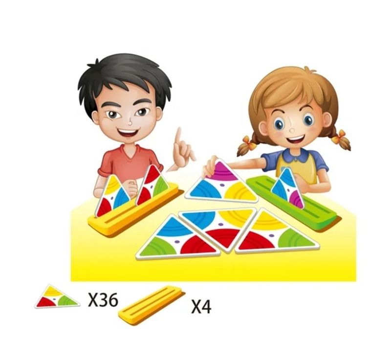 Colourful triangle puzzle game