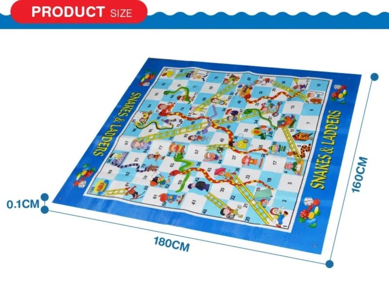 Giant Outdoor Snakes &amp; Ladders – Jumbo Interactive Lawn Game