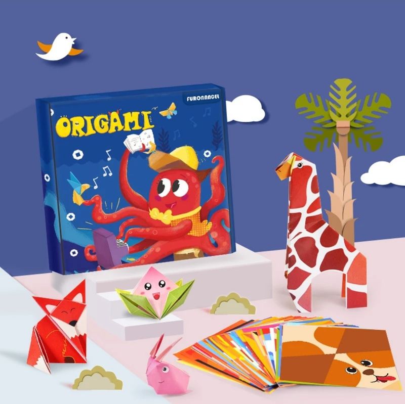 DIY Colourful Kids Origami Puzzle Game: Creative Folding Craft Set