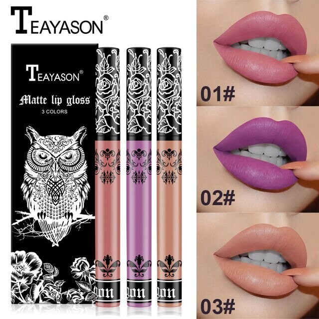 TEAYASON 3Pcs/ LIQUID LIPSTICK MATTE SET