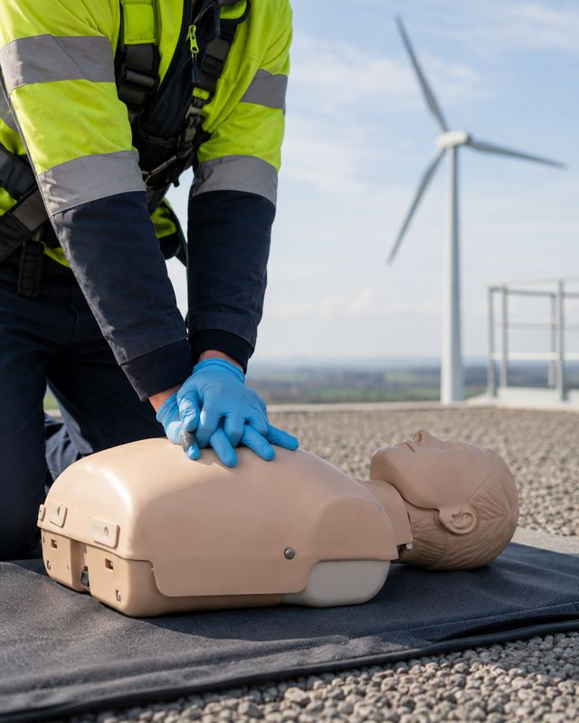 GWO First Aid GWO First Aid Training in Belfast at Dangle Academy for Wind Turbine Technicians.