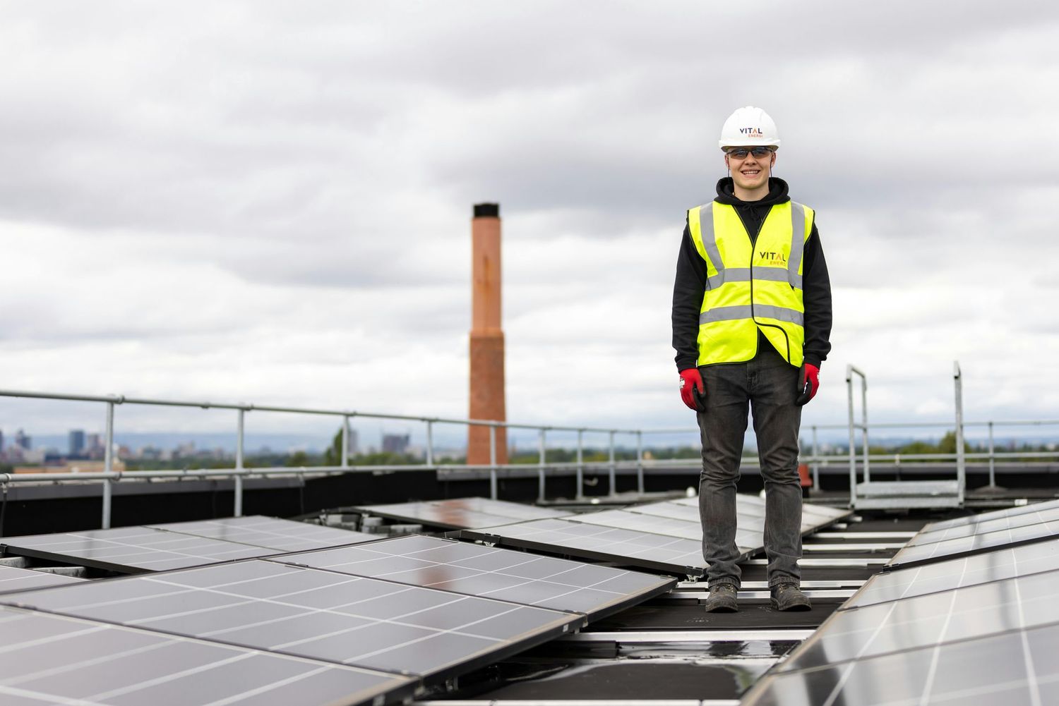 EUSR Rooftop Worker Telecoms workers accessing rooftop structure during EUSR Rooftop Worker Safety training in Belfast
