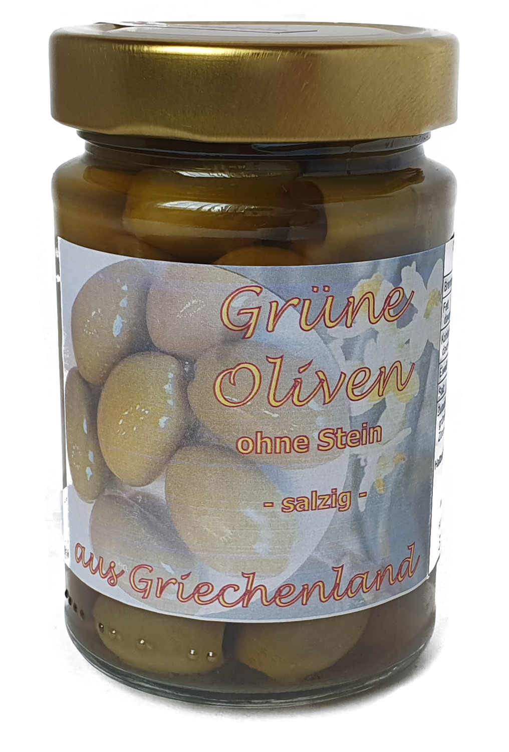Grüne Oliven ohne Stein in Lake