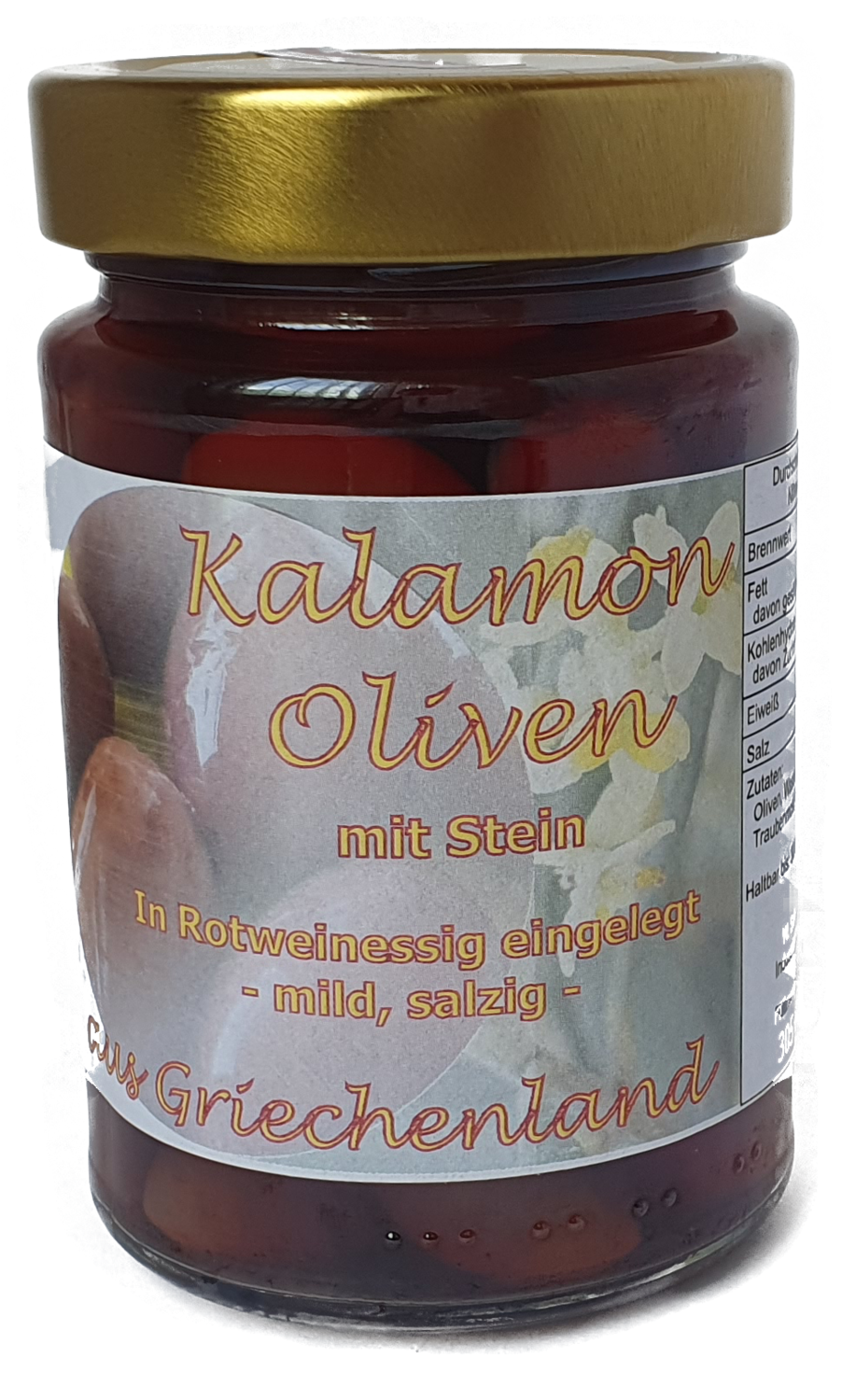 Kalamon Oliven in Rotweinessig - Mild salzig