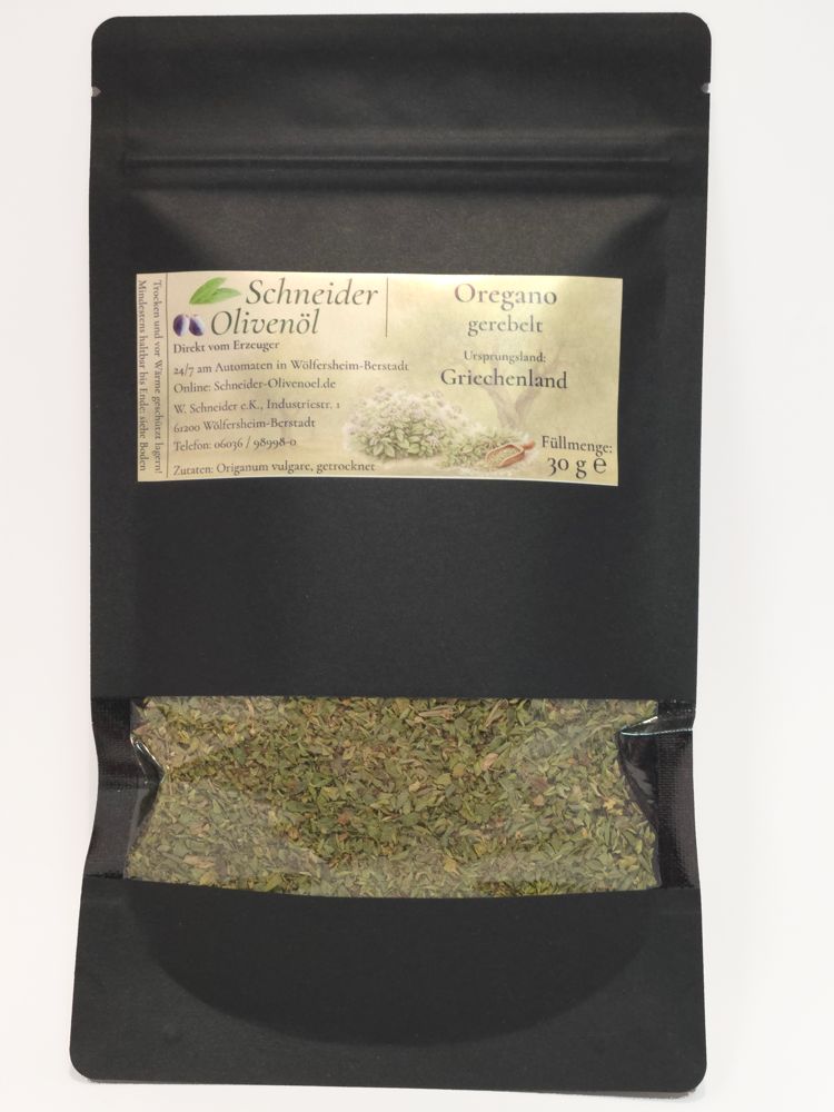 Oregano, gerebelt