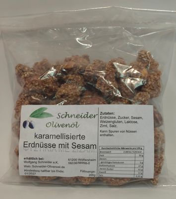 Erdnuss-Sesam – karamellisiert 200g