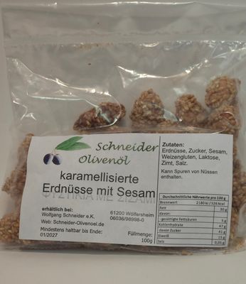 Erdnuss-Sesam – karamellisiert 100g