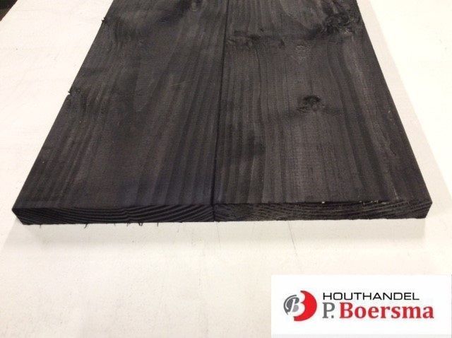 Douglas tuinplank geschaafd zwart geimpregneerd