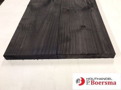 Douglas tuinplank geschaafd zwart geimpregneerd Douglas tuinplank geschaafd zwart geimpregneerd