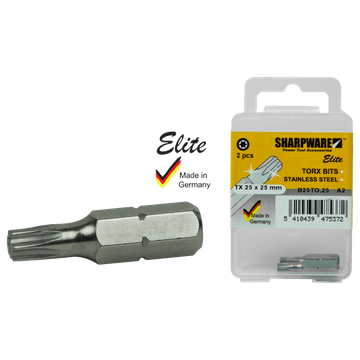 Bits Elite 25 mm 1/4 - C6.3 - TX Bits Elite 25 mm 1/4 - C6.3 - TX