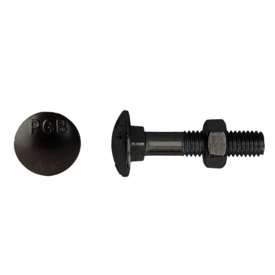 Houtbout 4.8 DIN 603/555 - M | Zwart