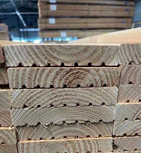 Douglas vlonderplanken 27x145 breed Douglas vlonderplanken 27x145 breed