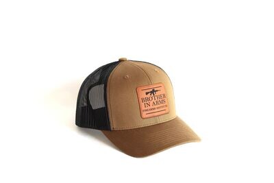 BIA Trucker Hat - Coyote Brown, Brown Patch