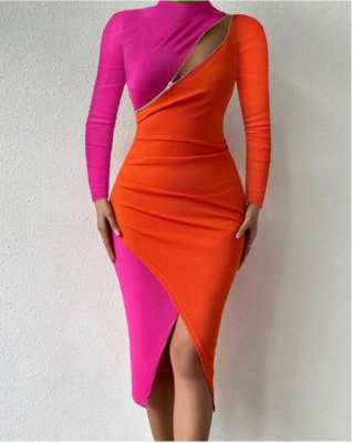 One Shoulder Sleeveless dress