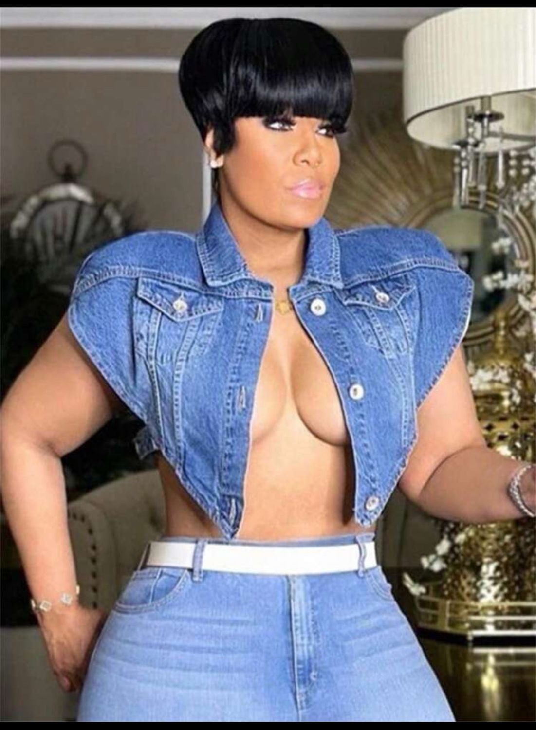 Sleeveless Denim Jacket Only