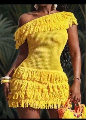 Spring And Summer Yellow Dress