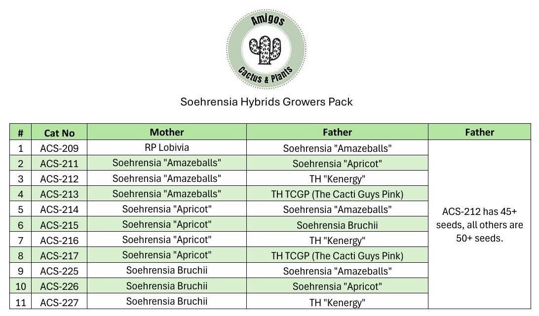 Soehrensia Hybrids Growers Seed Pack