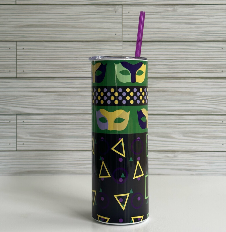 Mardi Gras Tumbler