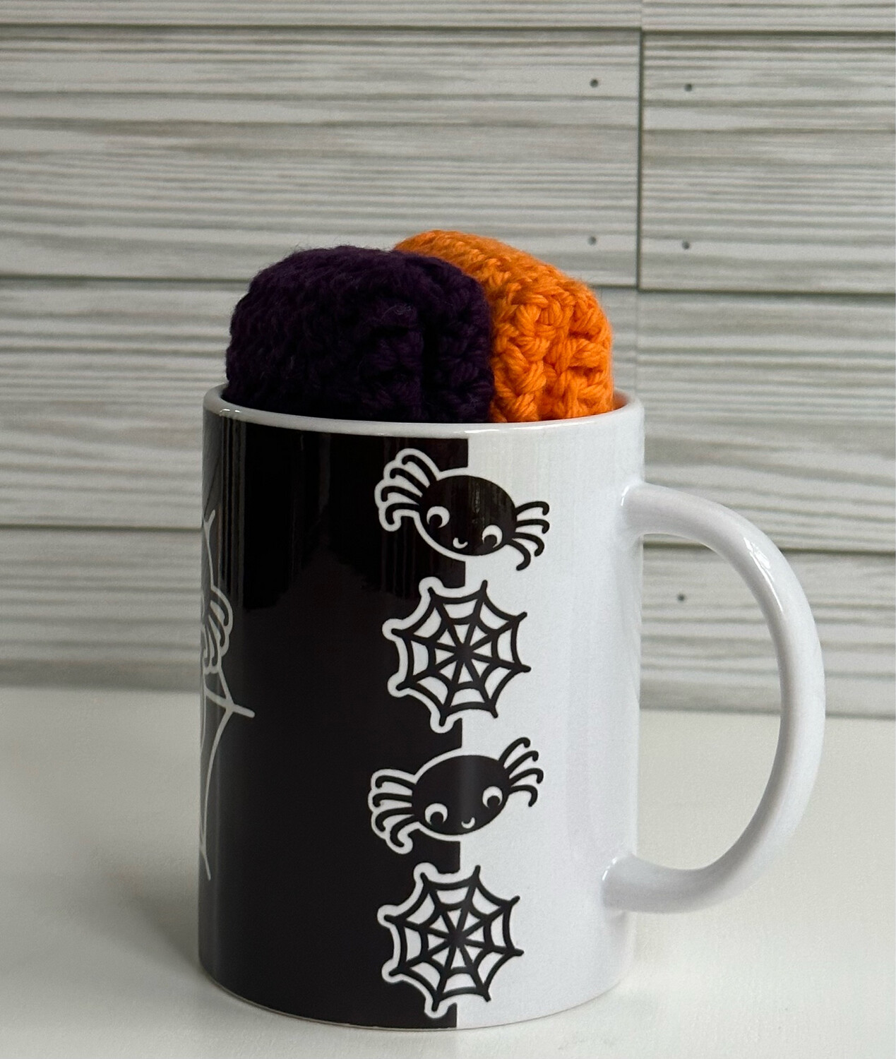 Spider Mug and Washcloth Set