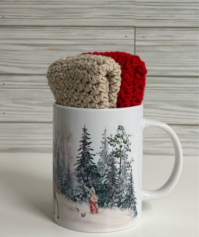 Winter Mug and Washcloth Set