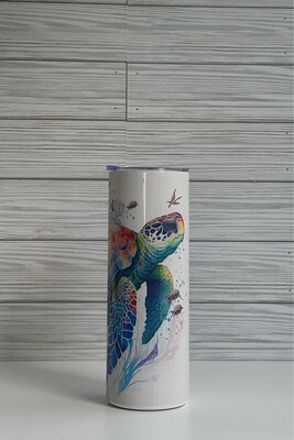 Floral Turtle Tumbler