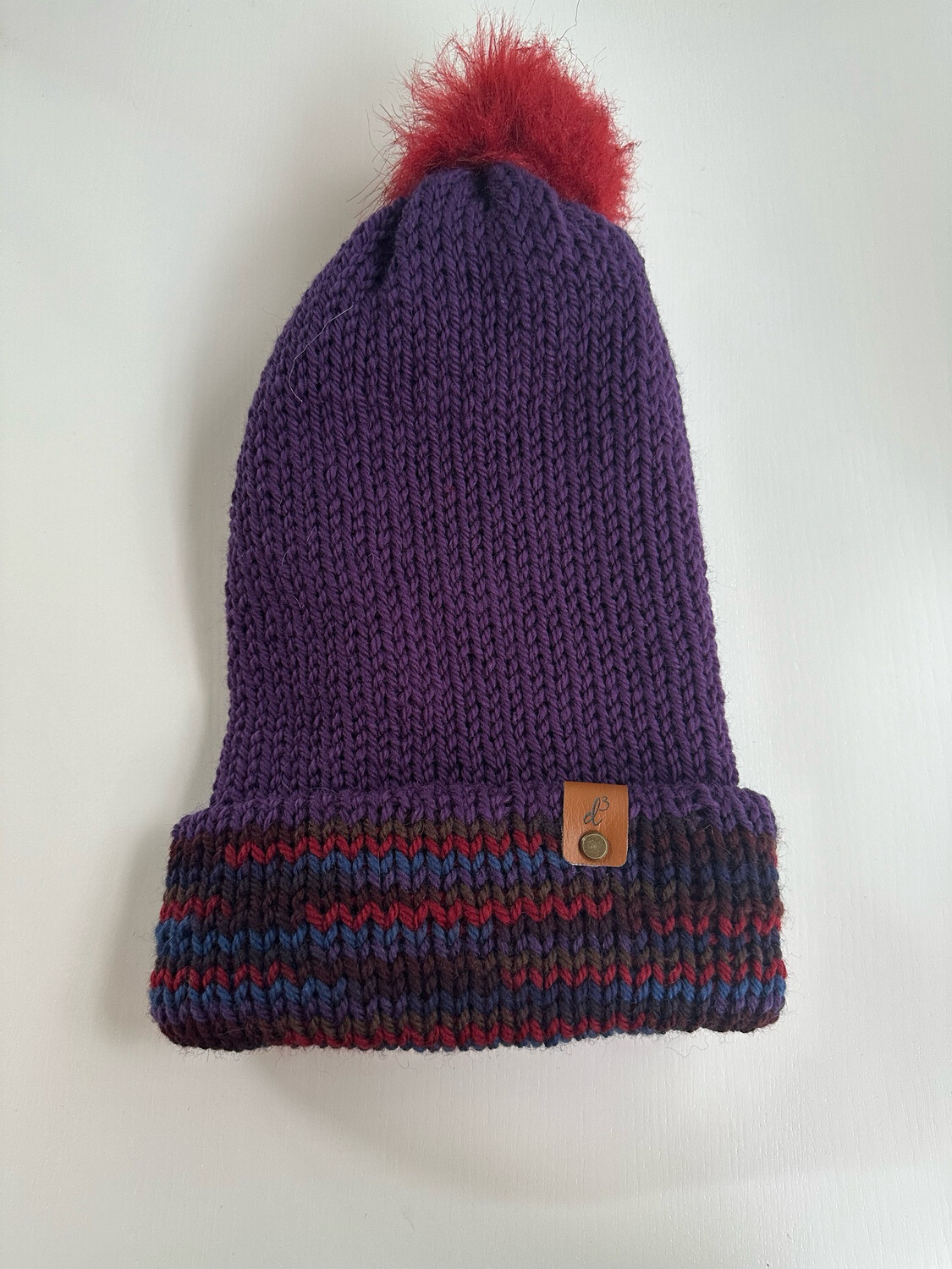 Purple And Red Beanie
