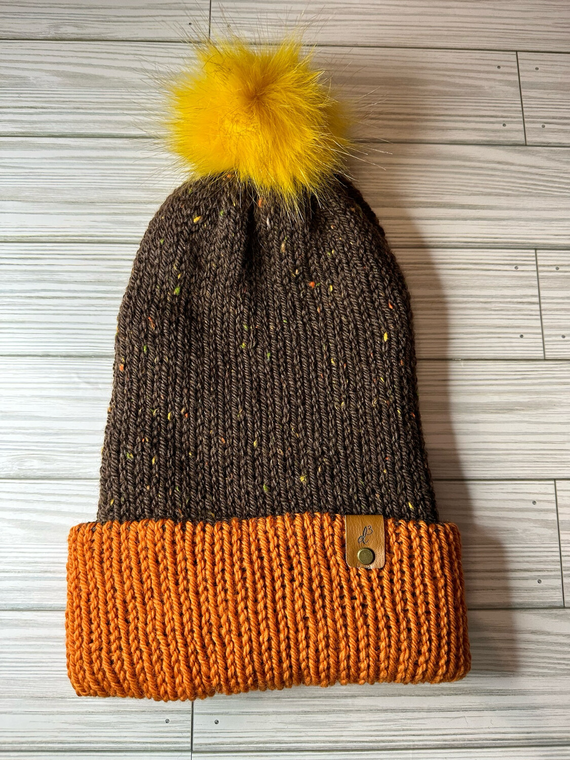 Brown And Orange Beanie
