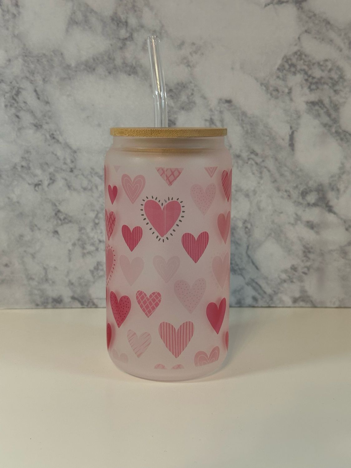 Valentine Hearts Beer Can