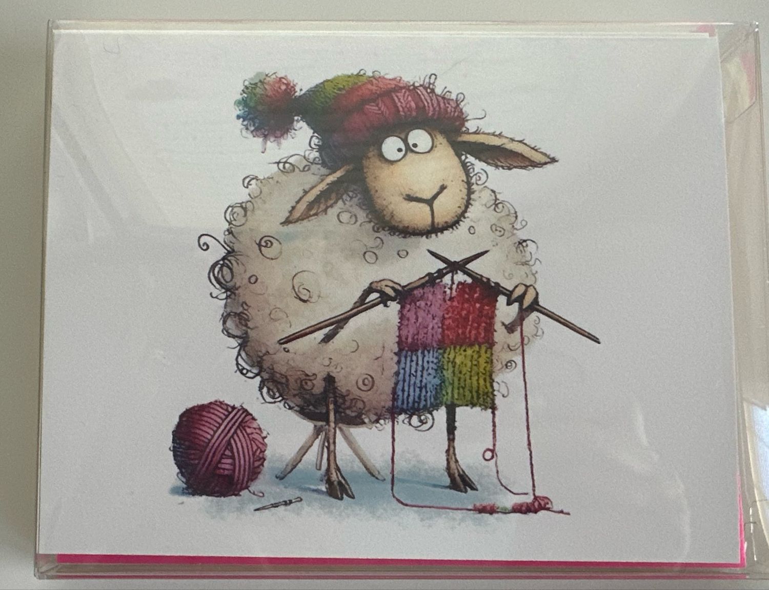 Knitting Sheep Card Assortment 8 Ct