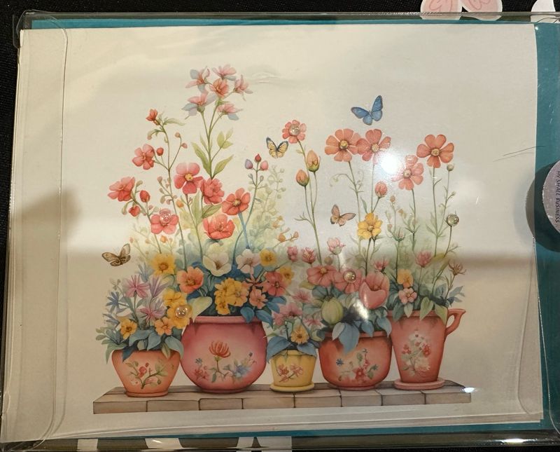 Flower Vase Set Of 8 Assorted Note Cards