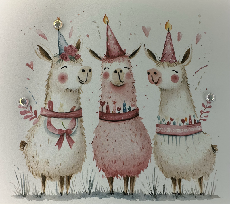Llama Birthday Card Set 2 (10 Pack)