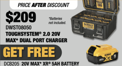 TOUGHSYSTEM Charger and Battery TOUGHSYSTEM Charger and Battery