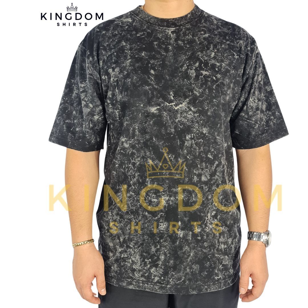 Black Acid Washed Pro-club Inspired Shirt