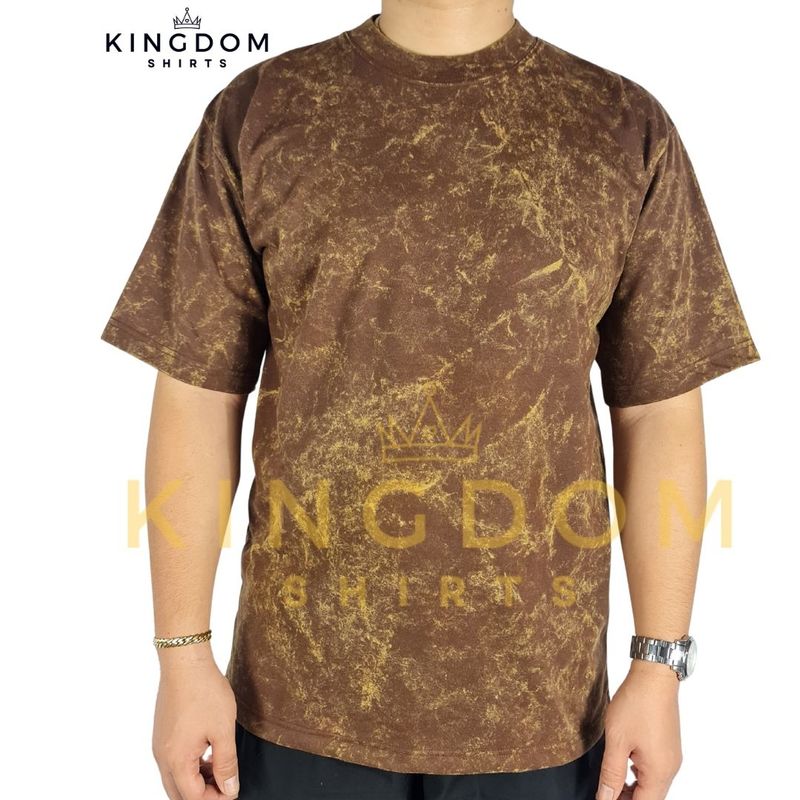 Brown Acid Washed Pro-club Inspired Shirt