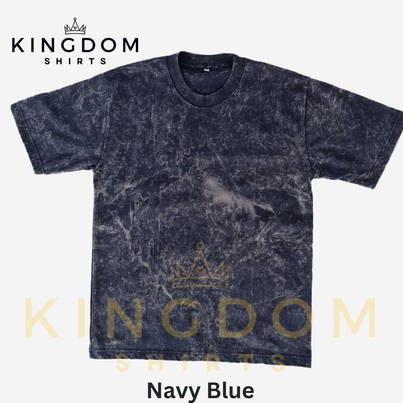 NAVY Acid Washed Pro-club Inspired Shirt