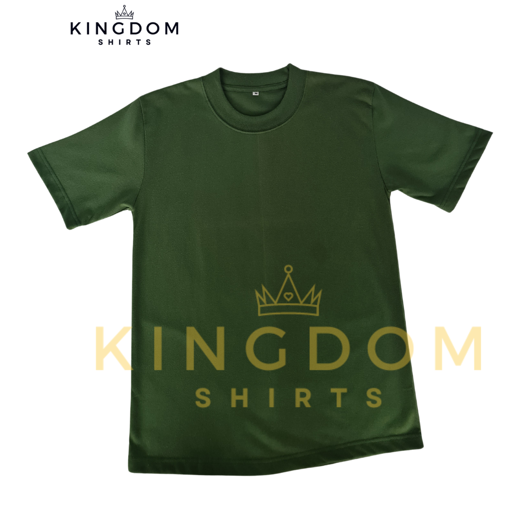 WHOLESALE!! MOSS GREEN Plain Pro-club Inspired Shirt