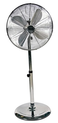 Standing Fan 4 Blades Satin Chrome