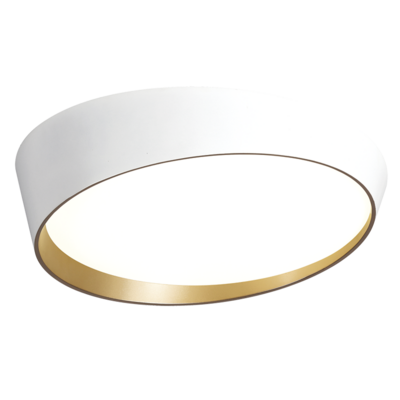 Ceiling Fitting Round, White &amp; Copper
