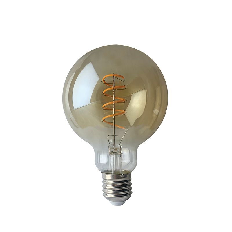 E27 4W LED Filament G80 Dimmable - Amber