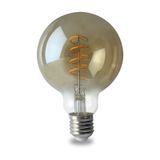 E27 4W LED Filament G125 Dimmable - Amber