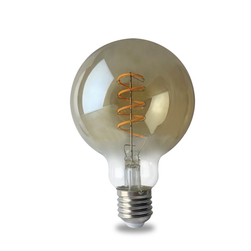 E27 4W LED Filament G95 Dimmable - Amber