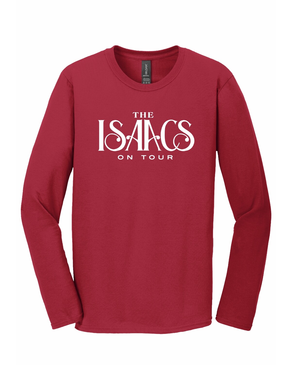 Red Long Sleeve Isaacs on Tour Logo Tee