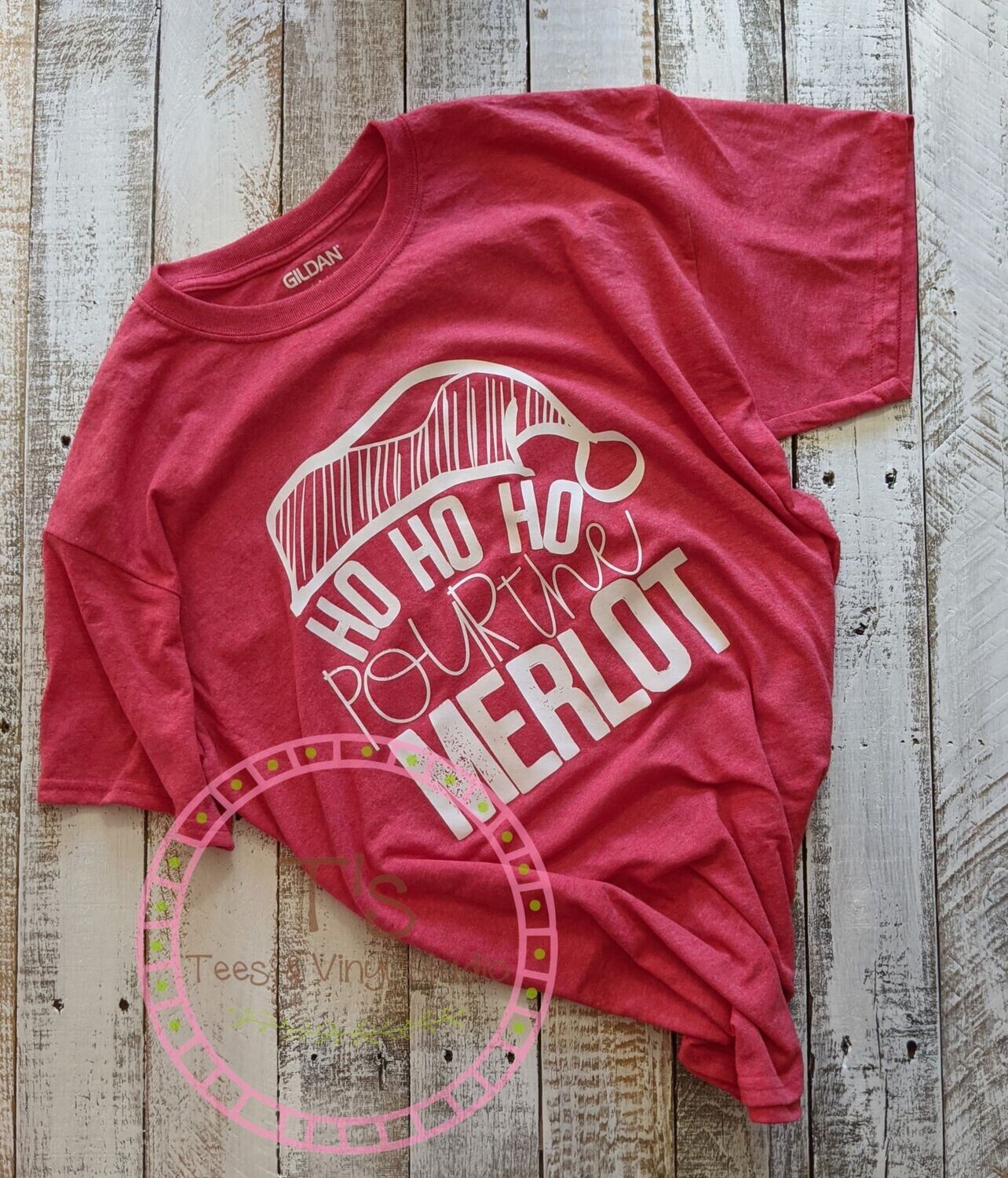 Large - Ho Ho Ho Pour The Merlot T-Shirt
