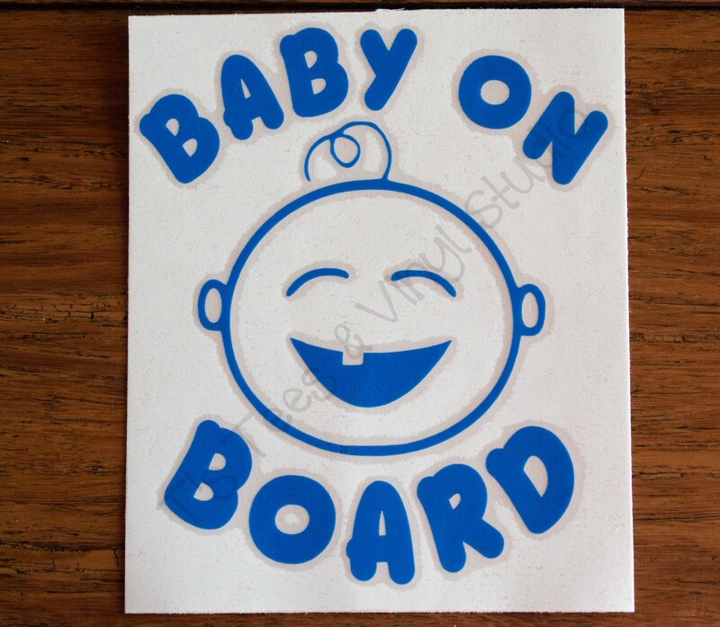 Blue or Pink ​Baby On Board Decal